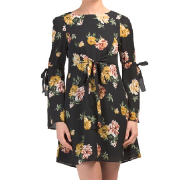 Cute June & Hudson Black Floral Dress - Picture 1 of 1